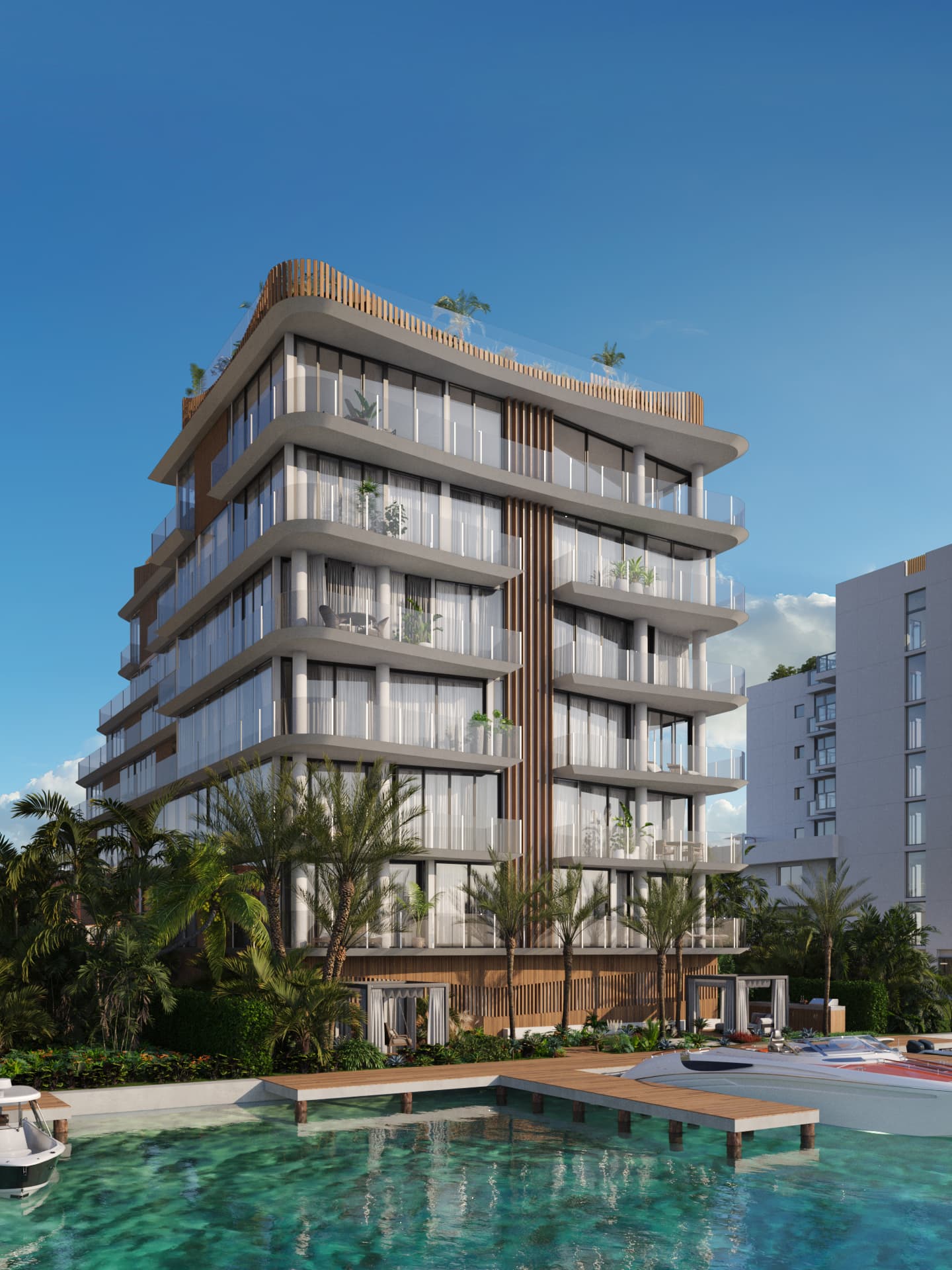 ola exterior on the water at 9720 W Bay Harbor Drive
