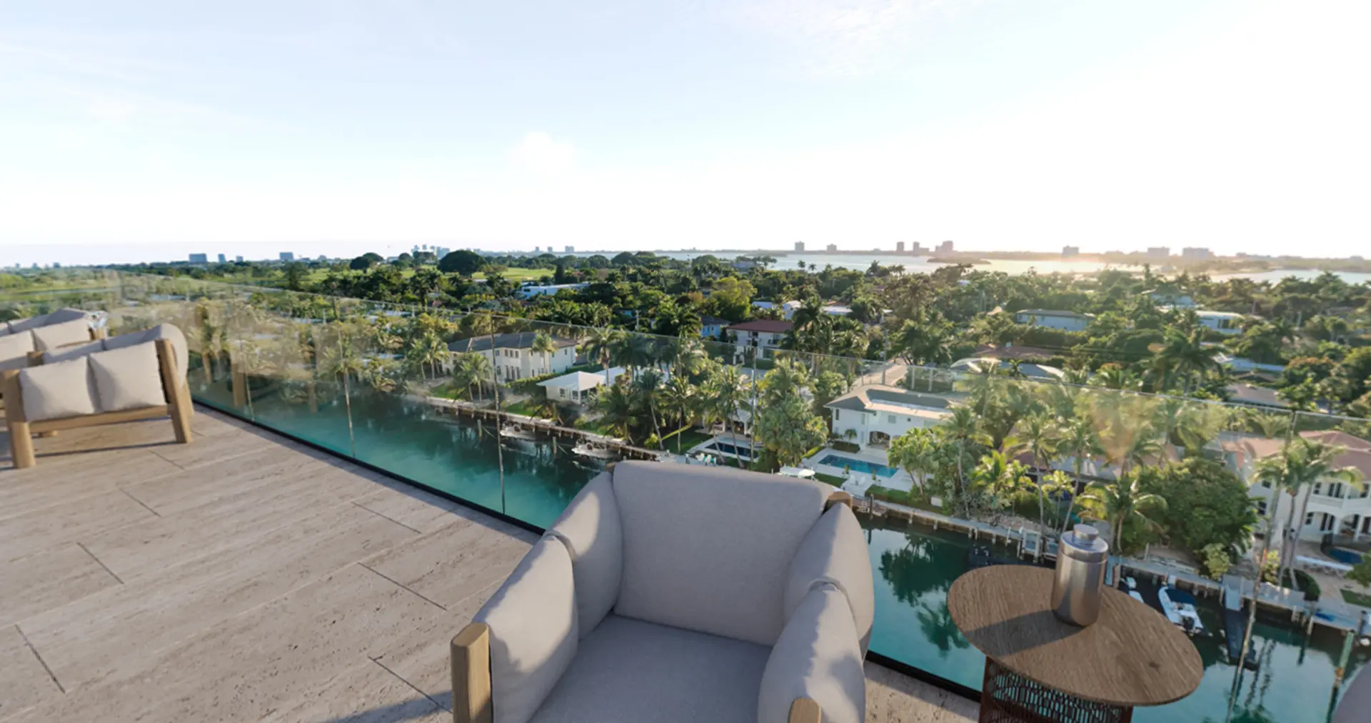 Rooftop terrace lounge
